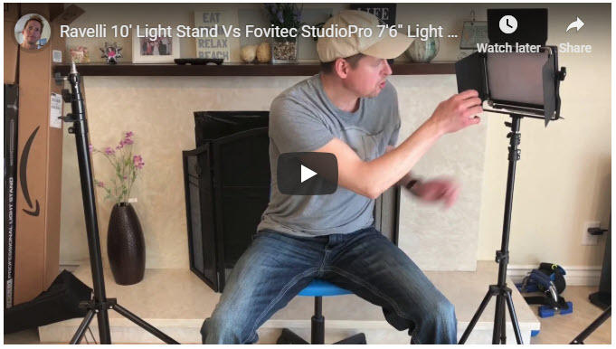 Ravelli 10′ Light Stand Vs Fovitec StudioPro 7’6″ Light Stand
